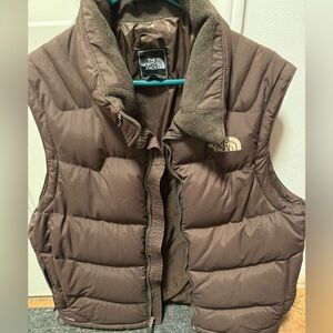 North face men’s medium brown 600 down vest